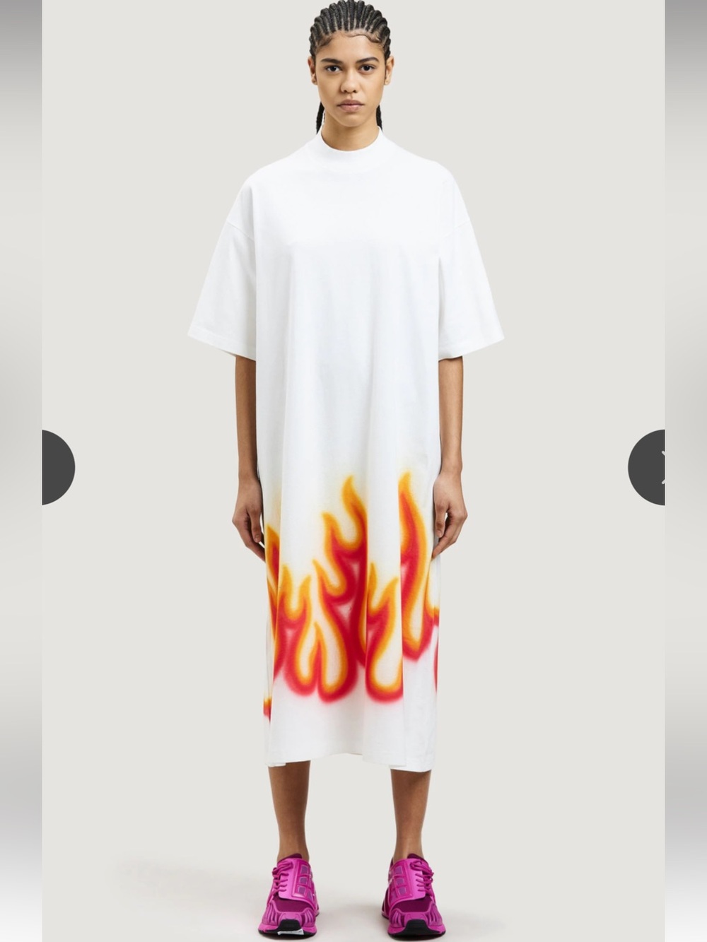 Palm Angels Burning T-Shirt Dress